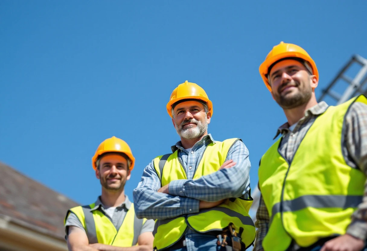 Pre-screened roofing crew on the job